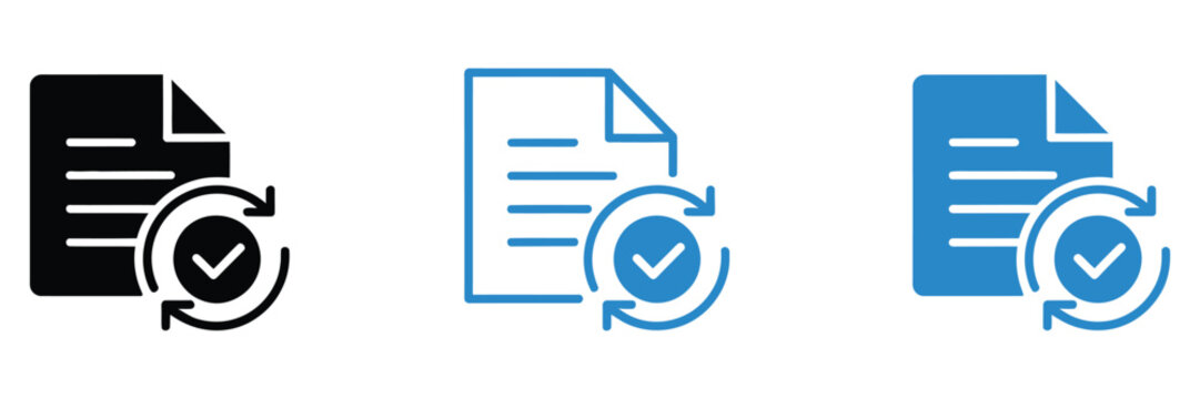 Automated approval icon symbolizing automatic verification, approval workflow, smart authorization, and business process automation