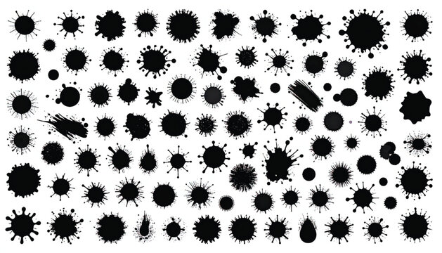 Black virus bacteria cells microbe.