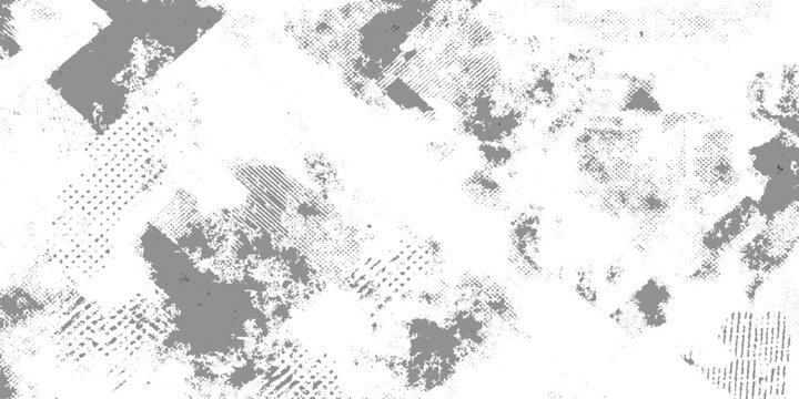 Grey and white grunge texture background with abstract shapes and patterns, Grunge texture background with distressed overlay effect or Grainy white textured background with black speckles.	