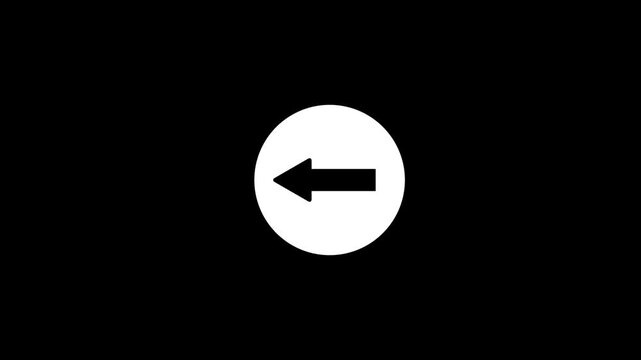Left right directional red arrow animation. Arrow keys pointing left-right isolated on black background. Social media scroll arrow animation buttons