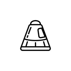 Space Capsule Icon, Vector Outline Illustration of Reentry Vehicle © Rifky