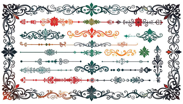 Colorful ornate arrow designs collection.