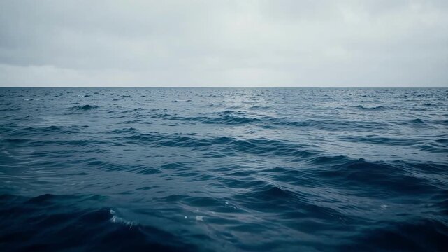 Dark Choppy Ocean Waves under an Overcast Sky Cinematic Sea Surface Texture for Moody Background