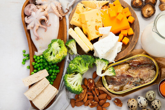 Products containing vitamin D.