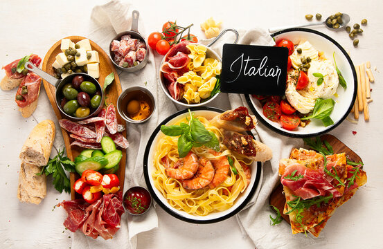 Concepts of Italian food. Italian cuisine