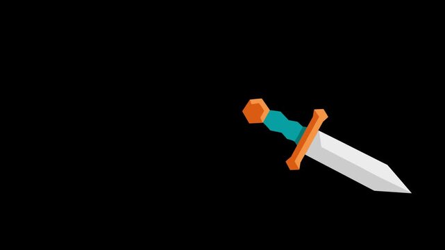 medieval sword weapon historical artifact animation HD 4K