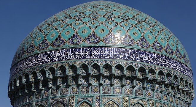 Gur e amir mausoleum dome in samarkand uzbekistan