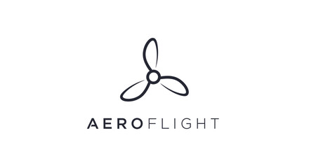 Logo of Aeroflight with propeller design. © Khor