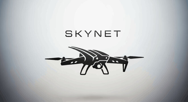 Drone Skynet logo with robotic design.