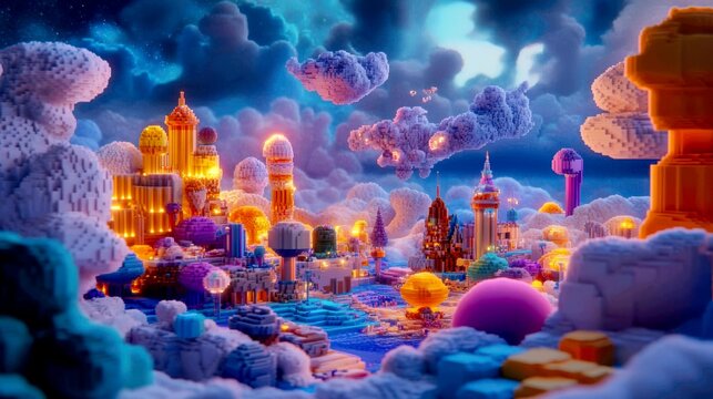 paradoxical image that pays homage to classic 8-bit and 16-bit video game aesthetics while pushing them into a hyper-realistic