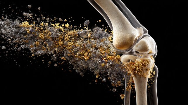 Knee joint anatomy illustration