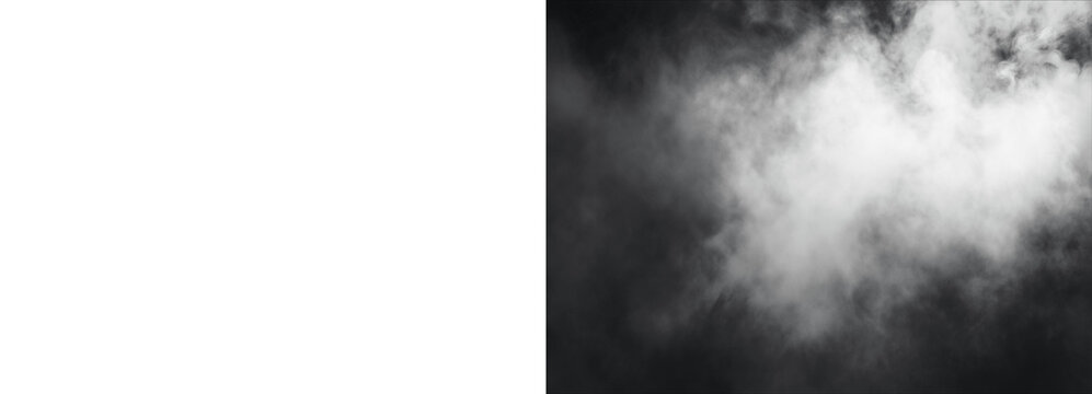 Fog effect with smoke on transparent background