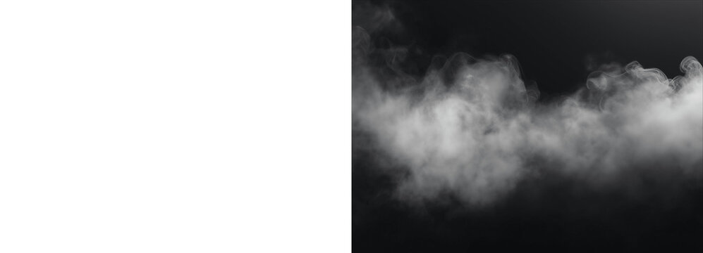 White fog effect on transparent background