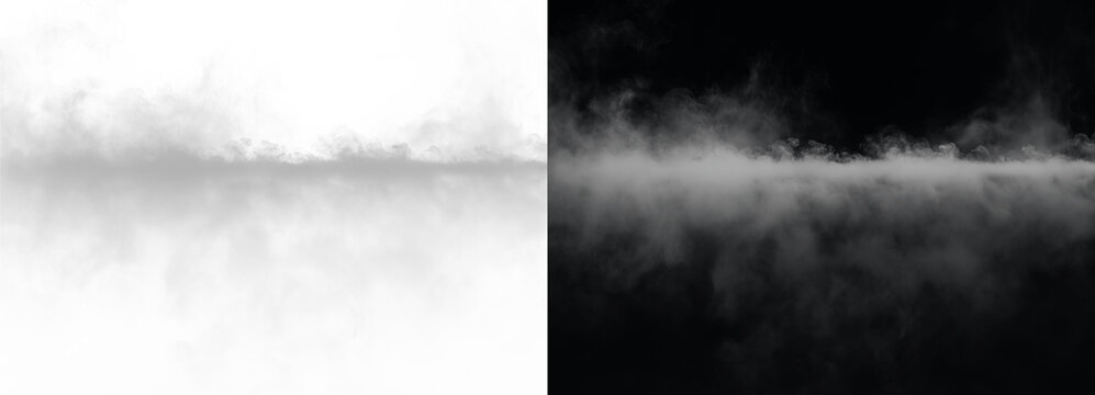 Smoke fog effect on transparent background