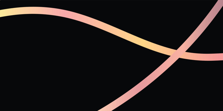 Abstract flowing lines with gradient colors on black background.