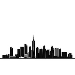 Obraz premium new York city skyline with transparent background PNG and JPEG image