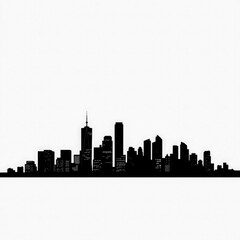 Naklejka premium new York city skyline with transparent background PNG and JPEG image