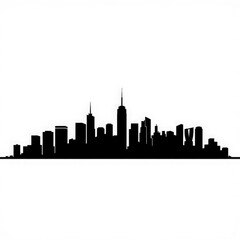 Obraz premium new York city skyline with transparent background PNG and JPEG image