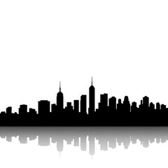 Obraz premium new York city skyline with transparent background PNG and JPEG image