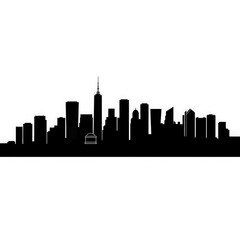 Obraz premium new York city skyline with transparent background PNG and JPEG image
