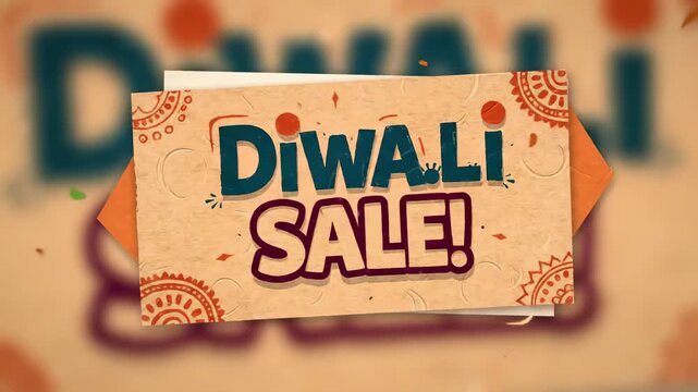 Colorful design of Diwali Sale text, with layered paper elements