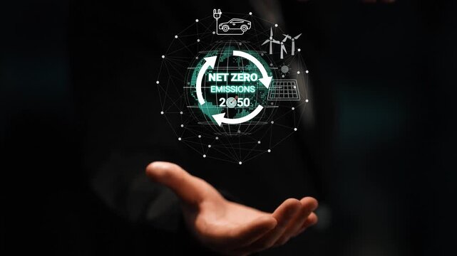 Innovative Concept of Achieving Net Zero Emissions by 2050 with Sustainable Solutions and Clean Energy Icons for Environmental Awareness. Entropy.