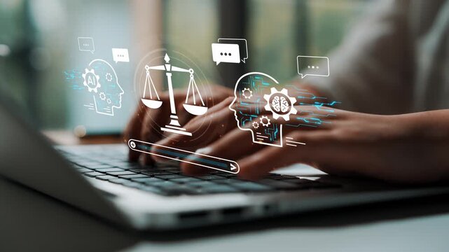 Digital Representation of Artificial Intelligence and Justice System with Technology Concepts in Modern Workspace. Entropy.