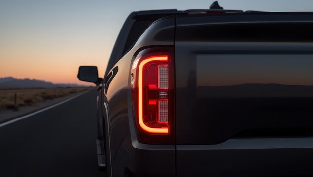 back taillight on truck's rear