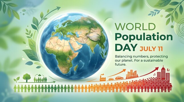 World population day balancing numbers for a sustainable future