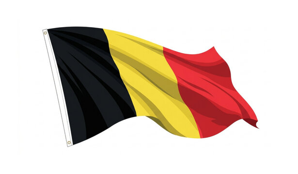 National Belgium Flag Vector Illustration Isolated on White Background
