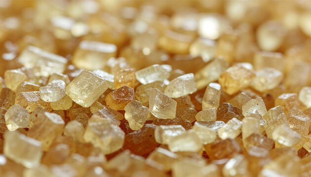 Macro Shot of Raw Brown Cane Sugar Crystals