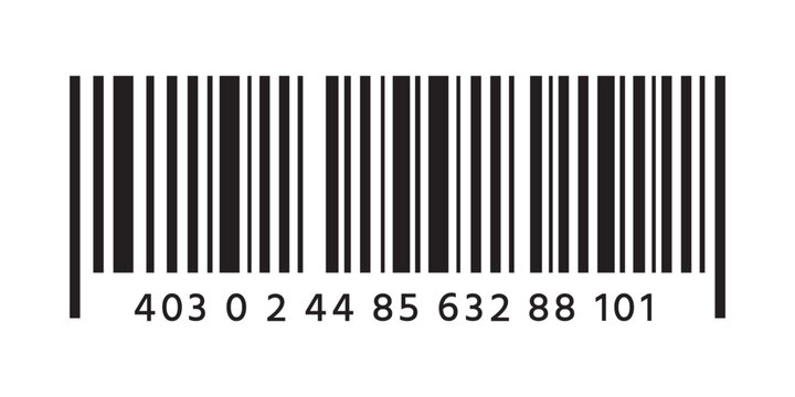Barcode vector set with fake UPC codes. Sample product barcode labels, retail scanner symbols and mockup barcode collection isolated on white background