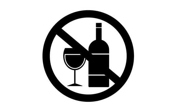 アルコール禁止・不使用のシンプルなアイコン