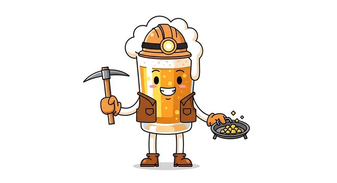 Cartoon robot chef holding holiday meal decorations.