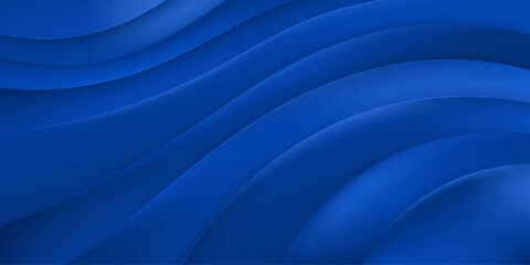 Fototapeta premium Abstract blue wavy lines with a subtle gradient creating a sense of depth and flow.