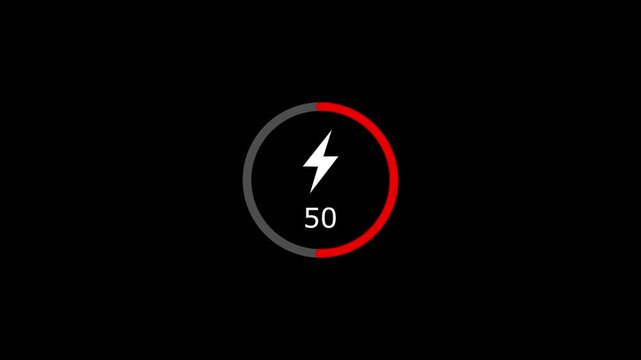 Abstract Circle Loading icon animation. finance loading progress bar loading animation for website. progress loading bar 0-100 percent on a black background 4k animation video