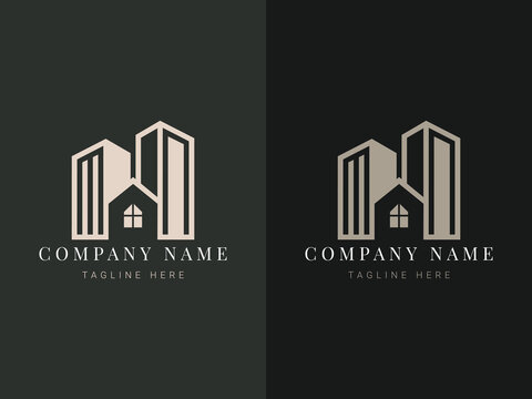 Modern real estate and property development logo design