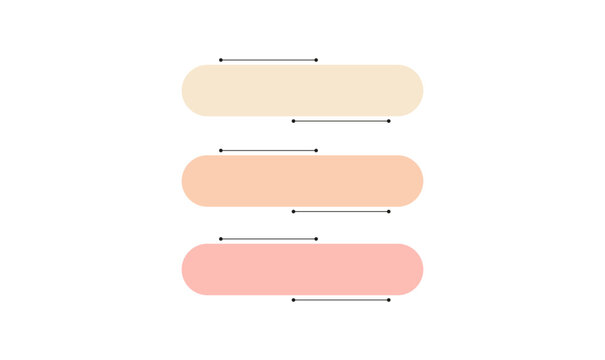 Set of blank pastel web banners and buttons, vector infographic illustration