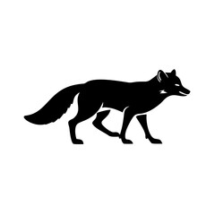 Fototapeta premium arctic fox icon silhouette illustration for wildlife and nature design
