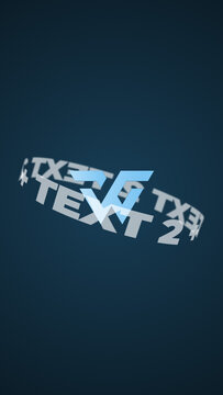 3D Looping Rotating Text Logo Reveal Vertical &mdash; Animated Spinning Orbit Brand Intro for Stories
