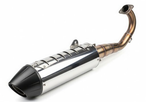 Car exhaust pipe with resonator and muffler