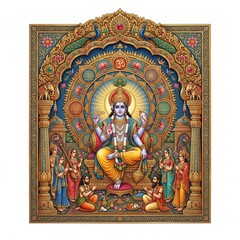 Naklejka premium Sacred Hindu Deity For Spiritual Blessings, Religious Devotion And Indian Cultural Heritage