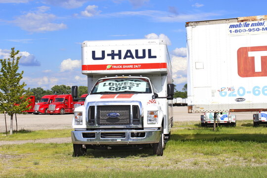 UHAUL Truck blue sky clouds outdoor