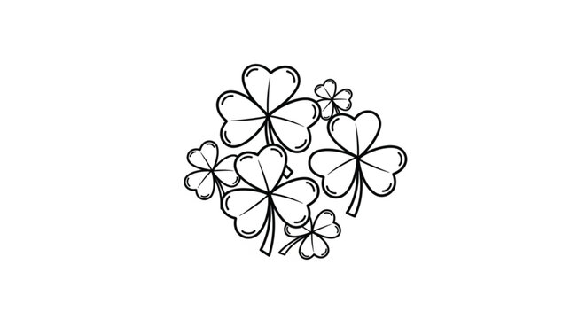 A cluster of four leaf clovers.