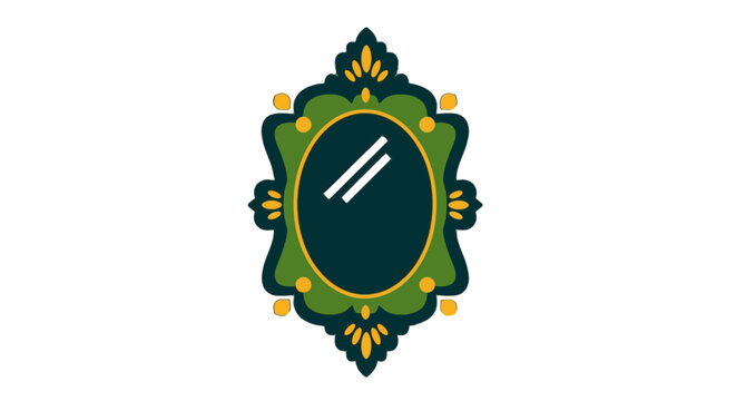 Decorative Ornate Frame with Parallel Lines Inside Design.