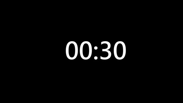 10 minute Countdown timer. 10 to 9 minute Countdown timer on black background.