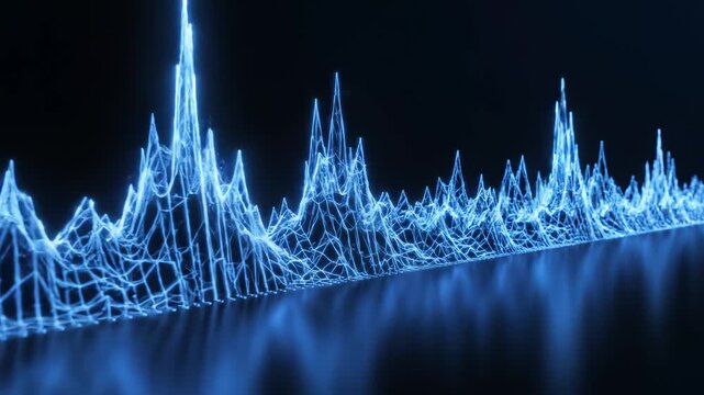 Blue glowing abstract wave pattern