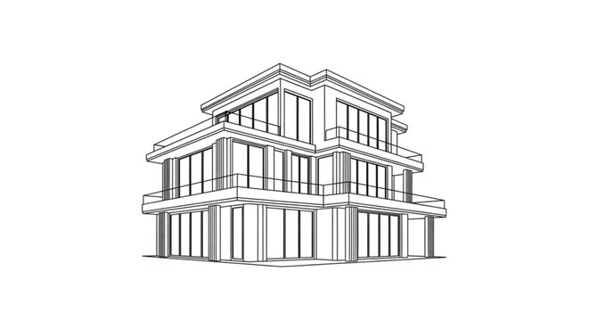 Modern multi level house design.