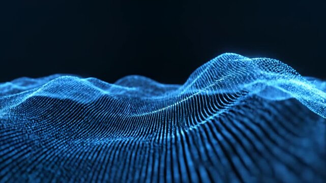 Digital wave pattern on dark background