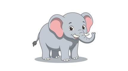 Fototapeta premium Happy cartoon elephant illustration